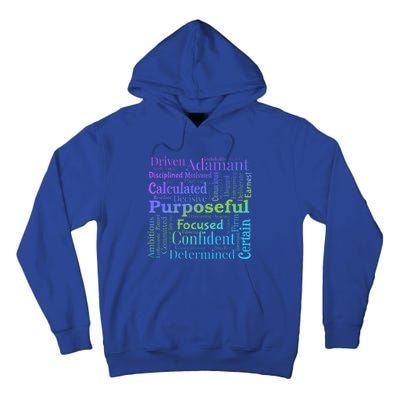 Purposeful Word Cloud Art Achiever Tall Hoodie