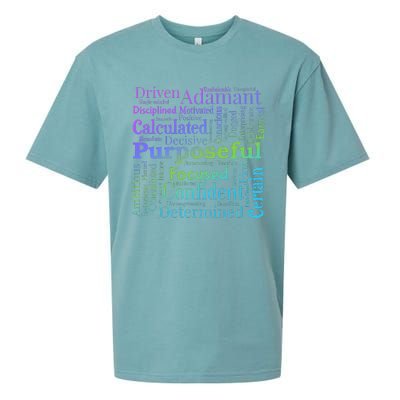 Purposeful Word Cloud Art Achiever Sueded Cloud Jersey T-Shirt