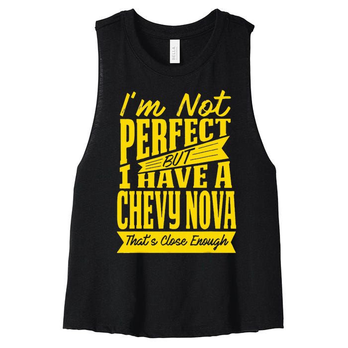 Perfect With C.H.E.V.Y N.O.V.A Women's Racerback Cropped Tank