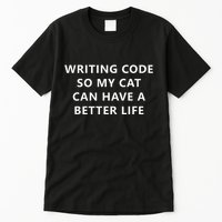 Programmer Writing Code For My Cat Funny Coding Tall T-Shirt