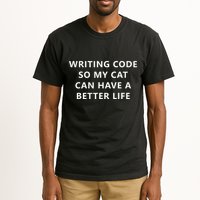 Programmer Writing Code For My Cat Funny Coding Tall T-Shirt