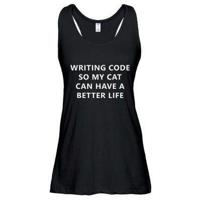 Programmer Writing Code For My Cat Funny Coding Ladies Essential Flowy Tank