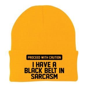 Proceed With Caution Knit Cap Winter Beanie