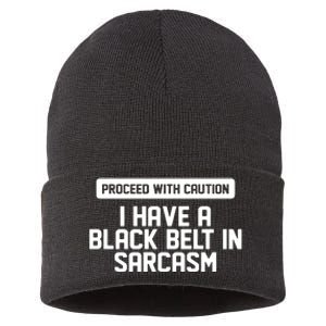 Proceed With Caution Sustainable Knit Beanie