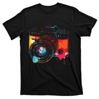 Photography Watercolor Camera Photographer Photo Tee T-Shirt