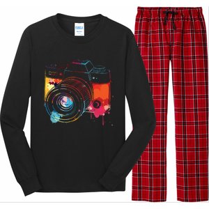 Photography Watercolor Camera Photographer Photo Tee Long Sleeve Pajama Set