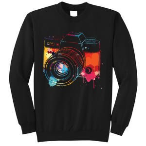 Photography Watercolor Camera Photographer Photo Tee Tall Sweatshirt