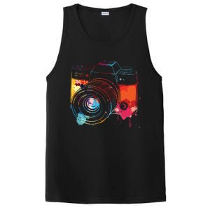 Photography Watercolor Camera Photographer Photo Tee PosiCharge Competitor Tank