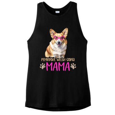 Pembroke Welsh Corgi Dog Breed Mama Cute Puppy Mother Cool Gift Ladies PosiCharge Tri-Blend Wicking Tank