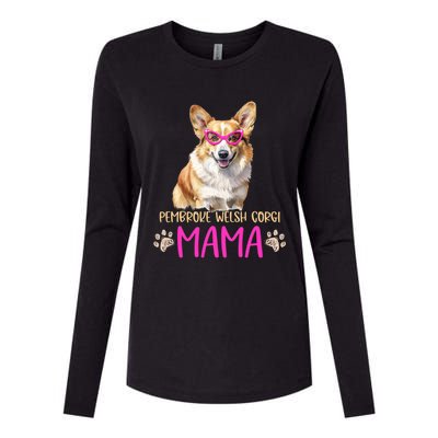 Pembroke Welsh Corgi Dog Breed Mama Cute Puppy Mother Cool Gift Womens Cotton Relaxed Long Sleeve T-Shirt