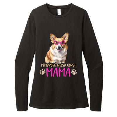 Pembroke Welsh Corgi Dog Breed Mama Cute Puppy Mother Cool Gift Womens CVC Long Sleeve Shirt