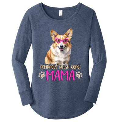 Pembroke Welsh Corgi Dog Breed Mama Cute Puppy Mother Cool Gift Women's Perfect Tri Tunic Long Sleeve Shirt