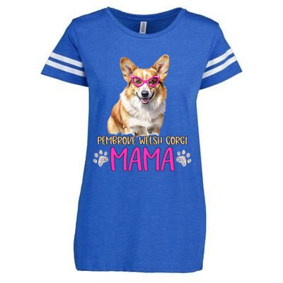 Pembroke Welsh Corgi Dog Breed Mama Cute Puppy Mother Cool Gift Enza Ladies Jersey Football T-Shirt