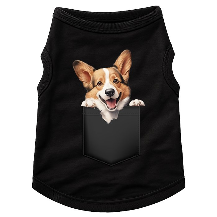 Pembroke Welsh Corgi In Pocket For Dog Canine Enthusiasts Gift Doggie Tank