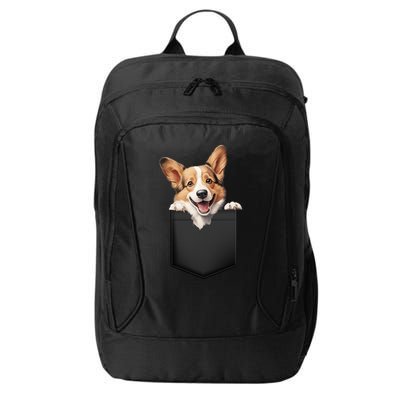 Pembroke Welsh Corgi In Pocket For Dog Canine Enthusiasts Gift City Backpack
