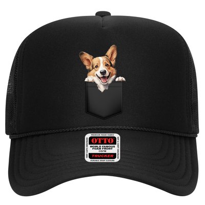 Pembroke Welsh Corgi In Pocket For Dog Canine Enthusiasts Gift Trucker Hat