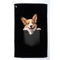 Pembroke Welsh Corgi In Pocket For Dog Canine Enthusiasts Gift Golf Towel