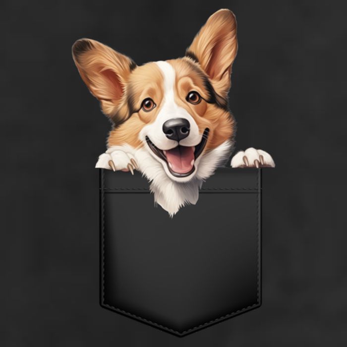 Pembroke Welsh Corgi In Pocket For Dog Canine Enthusiasts Gift Golf Towel
