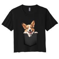 Pembroke Welsh Corgi In Pocket For Dog Canine Enthusiasts Gift Crop Top