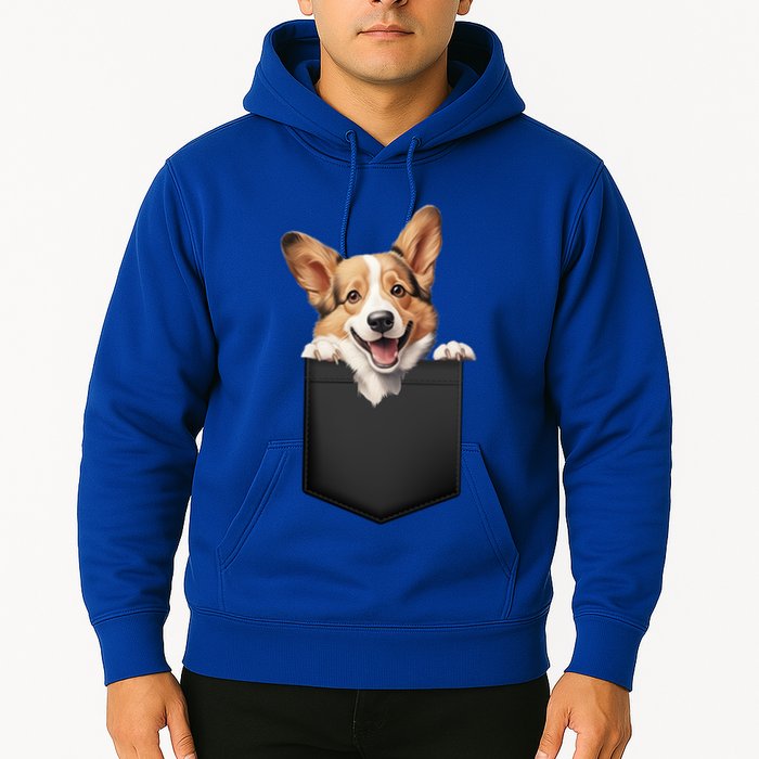 Pembroke Welsh Corgi In Pocket For Dog Canine Enthusiasts Gift Hoodie