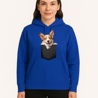 Pembroke Welsh Corgi In Pocket For Dog Canine Enthusiasts Gift Hoodie