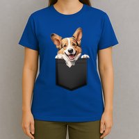 Pembroke Welsh Corgi In Pocket For Dog Canine Enthusiasts Gift T-Shirt