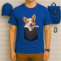 Pembroke Welsh Corgi In Pocket For Dog Canine Enthusiasts Gift T-Shirt