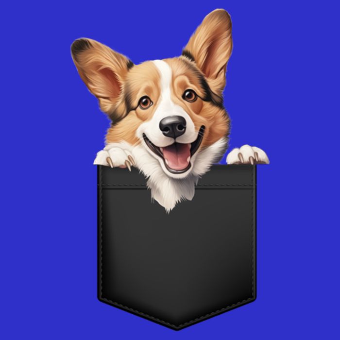 Pembroke Welsh Corgi In Pocket For Dog Canine Enthusiasts Gift T-Shirt