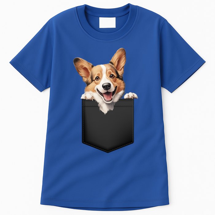 Pembroke Welsh Corgi In Pocket For Dog Canine Enthusiasts Gift Tall T-Shirt
