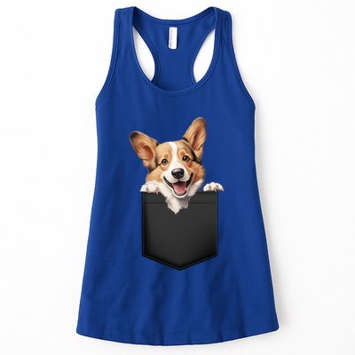 Pembroke Welsh Corgi In Pocket For Dog Canine Enthusiasts Gift Womens Tank Top