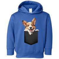 Pembroke Welsh Corgi In Pocket For Dog Canine Enthusiasts Gift Toddler Hoodie