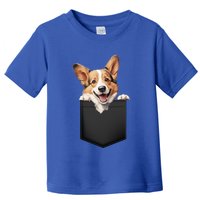 Pembroke Welsh Corgi In Pocket For Dog Canine Enthusiasts Gift Toddler T-Shirt