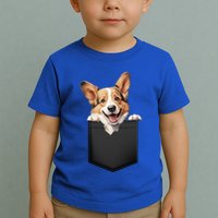 Pembroke Welsh Corgi In Pocket For Dog Canine Enthusiasts Gift Toddler T-Shirt