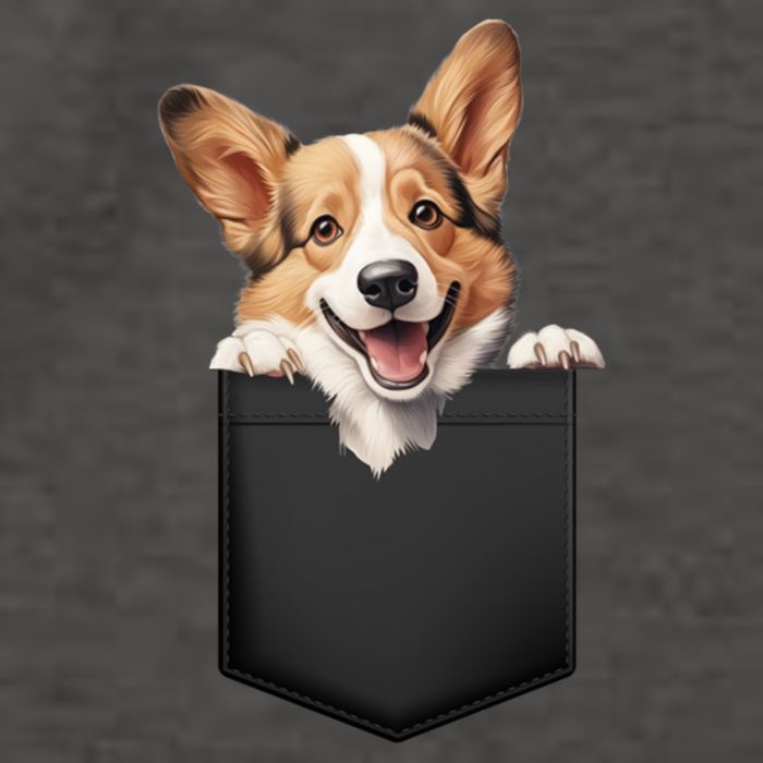 Pembroke Welsh Corgi In Pocket For Dog Canine Enthusiasts Gift Vector Backpack