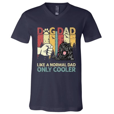 Portuguese Water Dog Dad Like A Normal Dad Only Cooler V-Neck T-Shirt