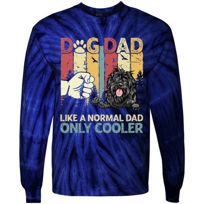 Portuguese Water Dog Dad Like A Normal Dad Only Cooler Tie-Dye Long Sleeve Shirt