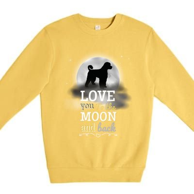 Portuguese Water Dog Love To The Moon Gift Premium Crewneck Sweatshirt