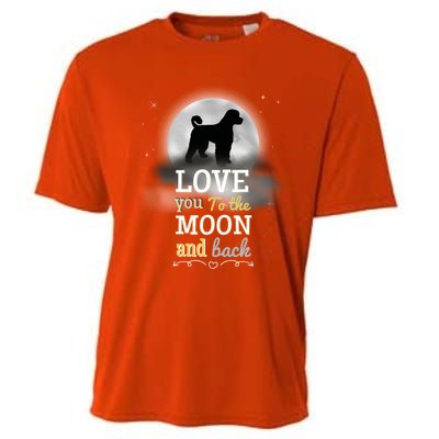 Portuguese Water Dog Love To The Moon Gift Cooling Performance Crew T-Shirt