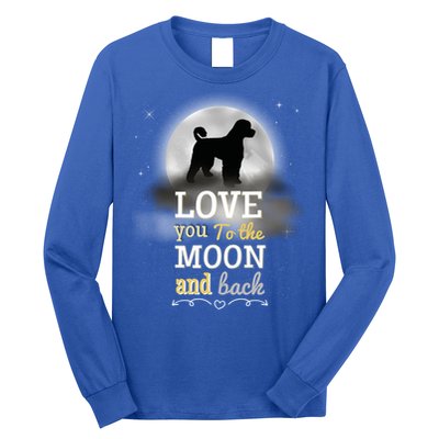 Portuguese Water Dog Love To The Moon Gift Long Sleeve Shirt