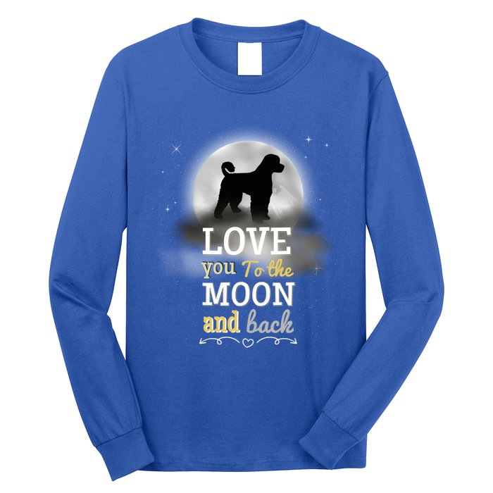 Portuguese Water Dog Love To The Moon Gift Long Sleeve Shirt