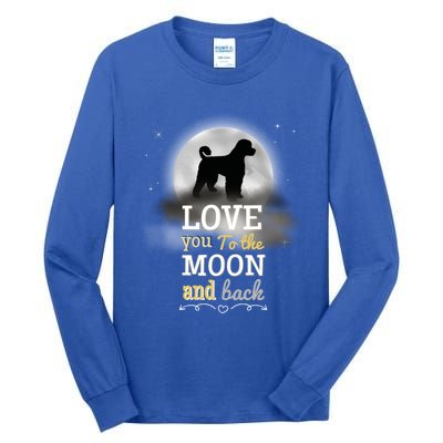 Portuguese Water Dog Love To The Moon Gift Tall Long Sleeve T-Shirt