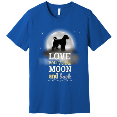 Portuguese Water Dog Love To The Moon Gift Premium T-Shirt