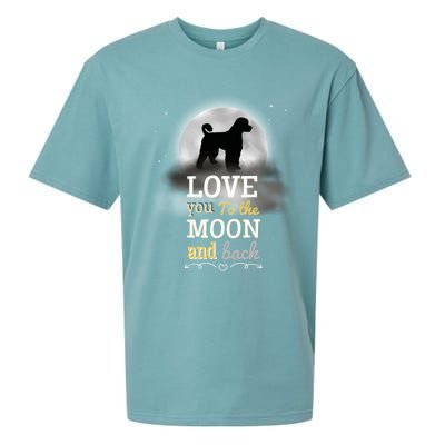 Portuguese Water Dog Love To The Moon Gift Sueded Cloud Jersey T-Shirt