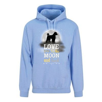 Portuguese Water Dog Love To The Moon Gift Unisex Surf Hoodie