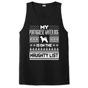 Portuguese Water Dog On Naughty List Dog Ugly Christmas Gift PosiCharge Competitor Tank