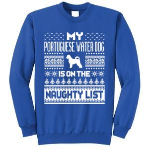 Portuguese Water Dog On Naughty List Dog Ugly Christmas Gift Sweatshirt