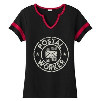 Postal Worker Delivery Service Post Office World Post Day Ladies Halftime Notch Neck Tee