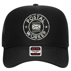 Postal Worker Delivery Service Post Office World Post Day High Crown Mesh Back Trucker Hat