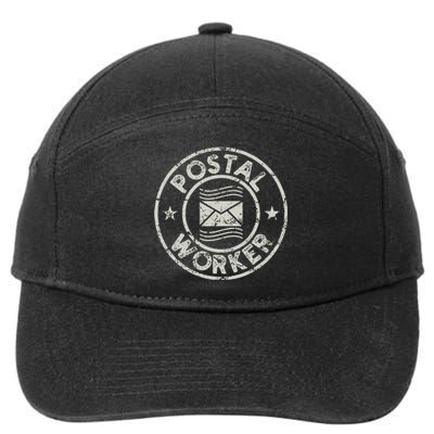 Postal Worker Delivery Service Post Office World Post Day 7-Panel Snapback Hat