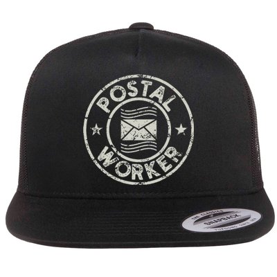 Postal Worker Delivery Service Post Office World Post Day Flat Bill Trucker Hat